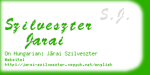 szilveszter jarai business card